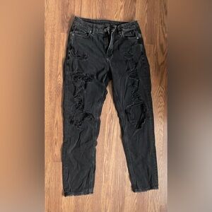 American Eagle Outfitters Black Ripped Skinny Jeans